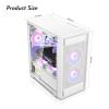 ARrase Desktop Gaming Case,Mid-Tower Computer Case,Micro ATX/Mini ITX,Tempered Glass Side Panel,Easy Cable Management,8x120mm Fans (Color : Black), 18648 view 2