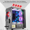 ARrase Desktop Gaming Case,Mid-Tower Computer Case,Micro ATX/Mini ITX,Tempered Glass Side Panel,Easy Cable Management,8x120mm Fans (Color : Black), 18648 view 3