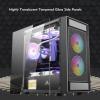 ARrase Desktop Gaming Case,Mid-Tower Computer Case,Micro ATX/Mini ITX,Tempered Glass Side Panel,Easy Cable Management,8x120mm Fans (Color : Black), 18648 view 4