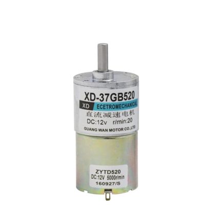 24V DC 10W Gear Motor 37GB520 Speed Regulating Motor 5RPM 10RPM 15RPM 20RPM 30RPM 50RPM 100RPM 200RPM Reversible Adjustable (Size : 20rpm, Color : With bracket)