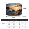 NONHAI Seascape Sunset Ocean Beach Laptop Sleeve Case 17 inch Laptop Bag Shockproof Protective Notebook Case Computer Carrying Bag Case, Black view 2