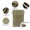 For Galaxy S25 Ultra,S24 Plus,A56/A14 Universal Small Canvas Crossbody Bag Pack Cell Phone Purse Wallet 4.7-7.2 inch Phones Adjustable Shoulder Strap for iPhone Air 17 16 Pro Max,Huawei/Sony (Green) view 4