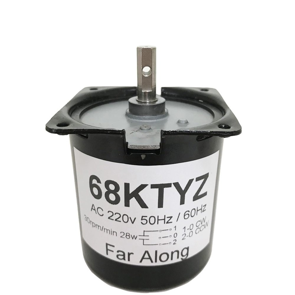 High 100KG 28W AC 220V Permanent Magnet Motor 220V 68KTYZ CW/CCW Metal Geared Slow Speed Motor 2.5 To 110RPM (Size : 80rpm 4kgf.cm)