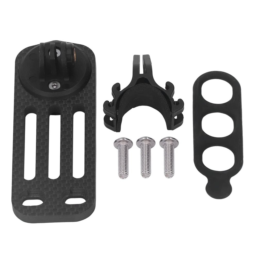 XHTLLO Bike Computer Mount, 3K Carbon Fiber Extension Bike Out Front Computer Mount, Does Not Come Off Easily Bike Mount, for Bike Accessories