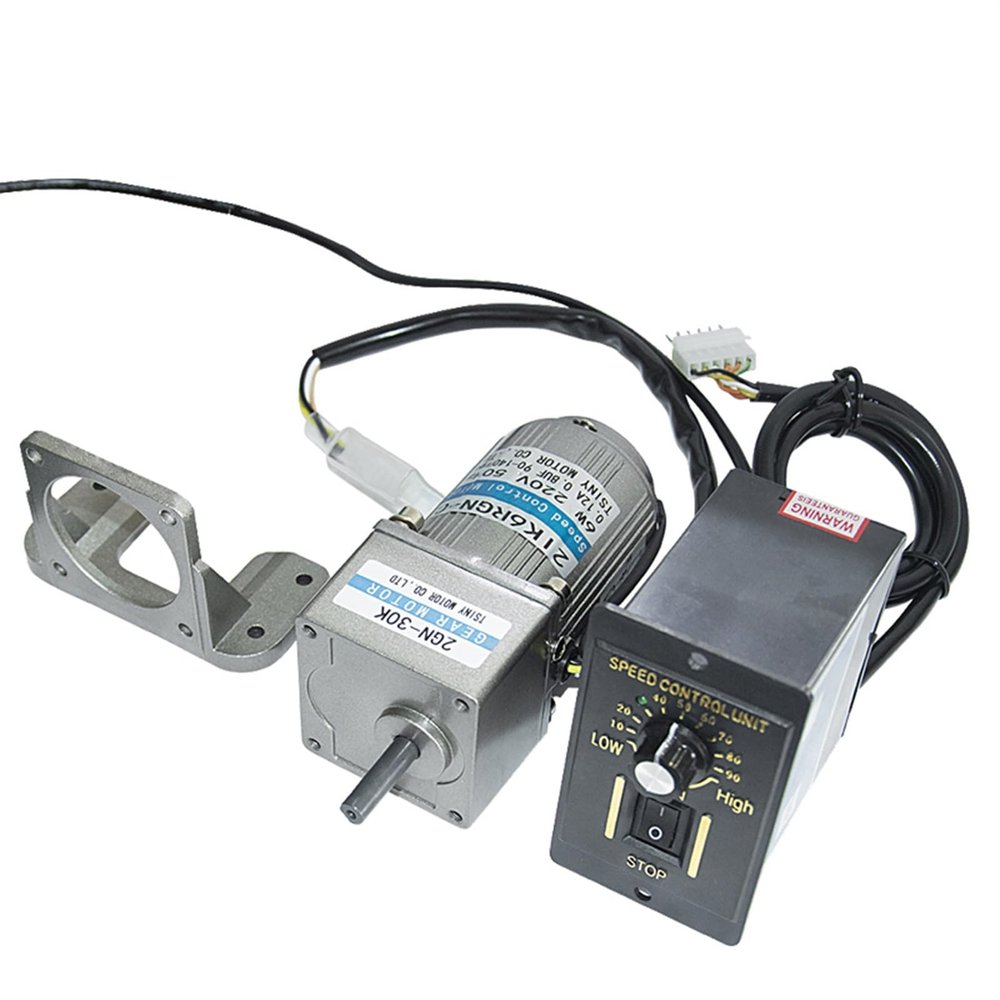 110V/220V AC Gear Motor Set With Speed Controller & Bracket 7.5/15/23/34/54/75/108/150/180/270/450Rpm AC Motor With 2GN Gearbox (Size : 110V 150RPM)