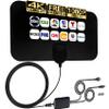 4K HD Amplified Digital HDTV Indoor Antenna With Signal Booster - 360 Long Reception Aerial Support All Types TV view 1