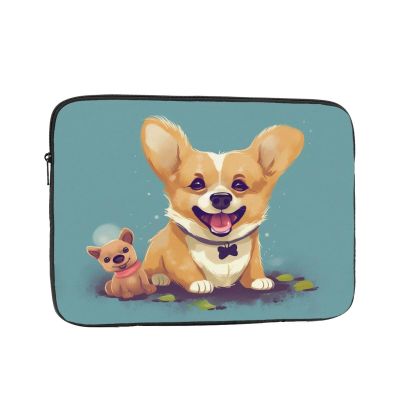 Funny Animal Corgi Laptop Sleeve Case 10 inch Laptop Bag Shockproof Protective Notebook Case Computer Carrying Bag Case