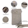 For Galaxy S25 Ultra,S24 Plus,A56/A14 Universal Small Canvas Crossbody Bag Pack Cell Phone Purse Wallet 4.7-7.2 inch Phones Adjustable Shoulder Strap for iPhone Air 17 16 Pro Max,Huawei/Sony (Grey) view 3