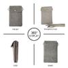 For Galaxy S25 Ultra,S24 Plus,A56/A14 Universal Small Canvas Crossbody Bag Pack Cell Phone Purse Wallet 4.7-7.2 inch Phones Adjustable Shoulder Strap for iPhone Air 17 16 Pro Max,Huawei/Sony (Grey) view 4
