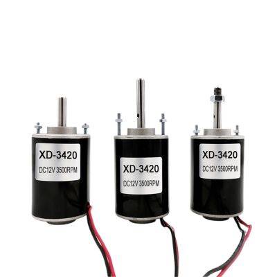 12V/24V Permanent Magnet DC Motor 30W High Speed CW/CCW Gear Motor XD-3420 3500RPM/7000RPM Adjustable Reversing Motor (Size : TYPE3 Bracket Drill, Color : 12V 3500rpm)