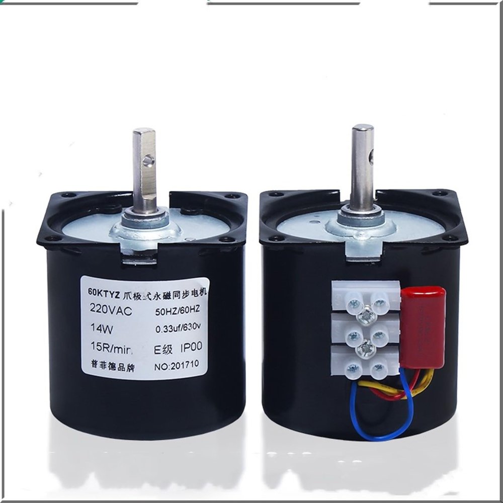 220V AC 14W Gear Motor 60KTYZ Permanent Magnetic Synchronism Motor 2.5RPM 5RPM 10RPM 15RPM 20RPM 30RPM 40RPM 50RPM 60RPM (Size : 10rpm)