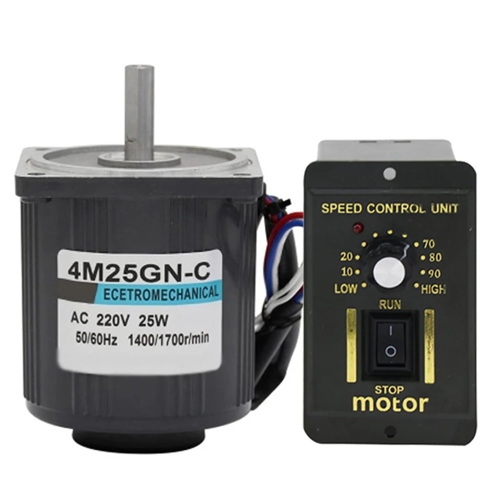 220V AC Motor 25W High Speed 1400rpm 2800rpm Single Phase Electric Motor Speed Controller Reversed High-End Devices (Size : 220V 2800rpm)