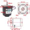 220V AC Motor 25W High Speed 1400rpm 2800rpm Single Phase Electric Motor Speed Controller Reversed High-End Devices (Size : 220V 2800rpm) view 2