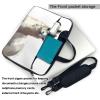 Dwrepo Llama Print Laptop Bag With Shoulder Strap Computer Bag Slim Handbag for Women Men 13 inch, Black view 3