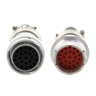 VAIGAI Yige Store 1 Set 23 Pin HD34-24-23PE-059 HD36-24-23SE-059 Deutsch Plug Wiring Connector Metal Head with Tail Clip (Color : 23pin Male Female, Size : 1 Set)