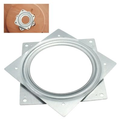 SBTRKT 3 Inch Heavy Metal Bearing Rotating Swivel-Turntable Plate for Corner Cabinets for TV Rack Desk Table Smoothly Square/Round (Color : Square 6 inch)