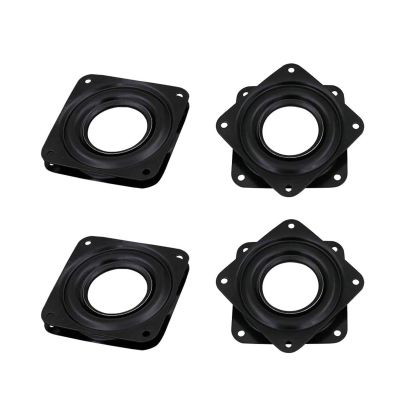 4pcs/Pack Smooth Square Turntable Bearing Plate Lazy Susans Chair Iron Thickened Accessories Rotating Platform Sofa Swivel (Color : 4 Inch)