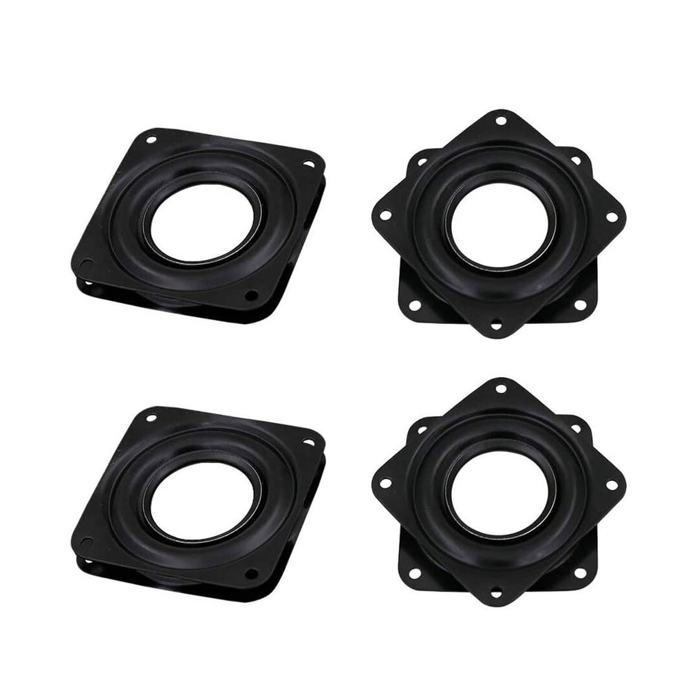 4pcs/Pack Smooth Square Turntable Bearing Plate Lazy Susans Chair Iron Thickened Accessories Rotating Platform Sofa Swivel (Color : 4 Inch)