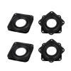 4pcs/Pack Smooth Square Turntable Bearing Plate Lazy Susans Chair Iron Thickened Accessories Rotating Platform Sofa Swivel (Color : 4 Inch) view 1