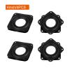 4pcs/Pack Smooth Square Turntable Bearing Plate Lazy Susans Chair Iron Thickened Accessories Rotating Platform Sofa Swivel (Color : 4 Inch) view 2