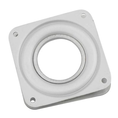 SBTRKT 3 Inch Square 360 Degree Rotating Turntable Hardware Fitting Bearing Iron White for Dining Table Furniture Plates Desk Home