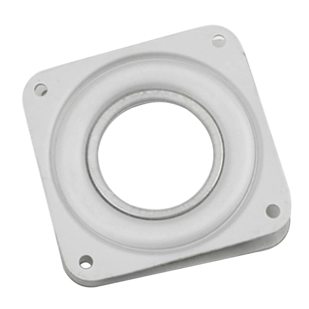 SBTRKT 3 Inch Square 360 Degree Rotating Turntable Hardware Fitting Bearing Iron White for Dining Table Furniture Plates Desk Home