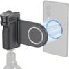 Magnetic Camera Bracket Smartphone Camera Shutter Grip Selfie Handle Grip Tripod Mount w 1/4 Cold Shoe DetachableRemote Compatible for All Phones view 1