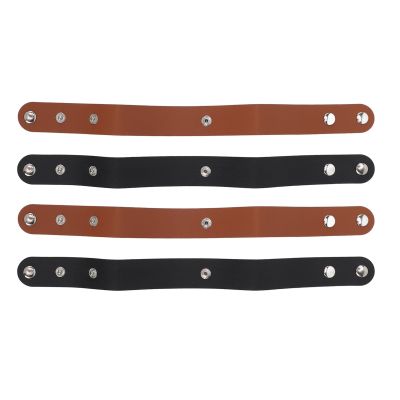 Aqur2020 4pcs Leather Whip Holster Black Brown Color Handmade Whips Holder Suitable for Horse Riding Whips Crops