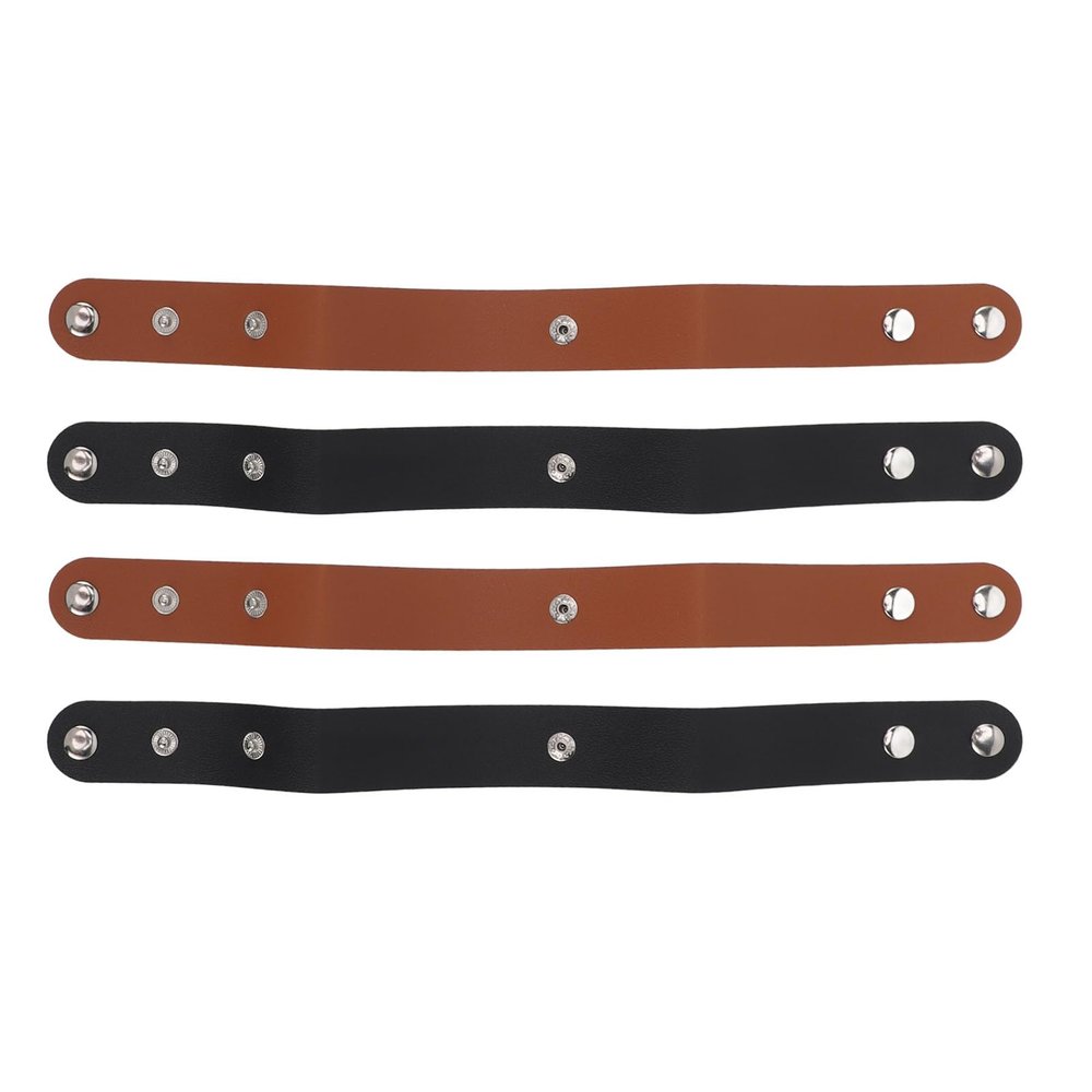 Aqur2020 4pcs Leather Whip Holster Black Brown Color Handmade Whips Holder Suitable for Horse Riding Whips Crops