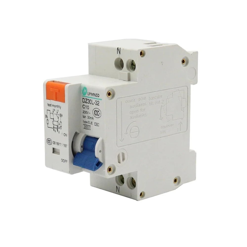 KKFAUS DPNL 1P+N 6A 10A 25A 32A 40A 50A 63A 230V~ 50HZ/60HZ Residual Current Circuit Breaker with Over Current and Leakage Protection (Color : 25A)