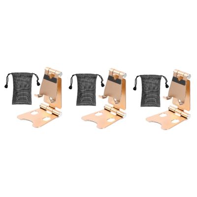 OSALADI 3pcs Aluminium Alloy Mini Cellphone Stand Portable Folding Tablet Holder for Smartphones and Tablets Compact Design for Easy Storage and Travel Versatile and Sturdy Support