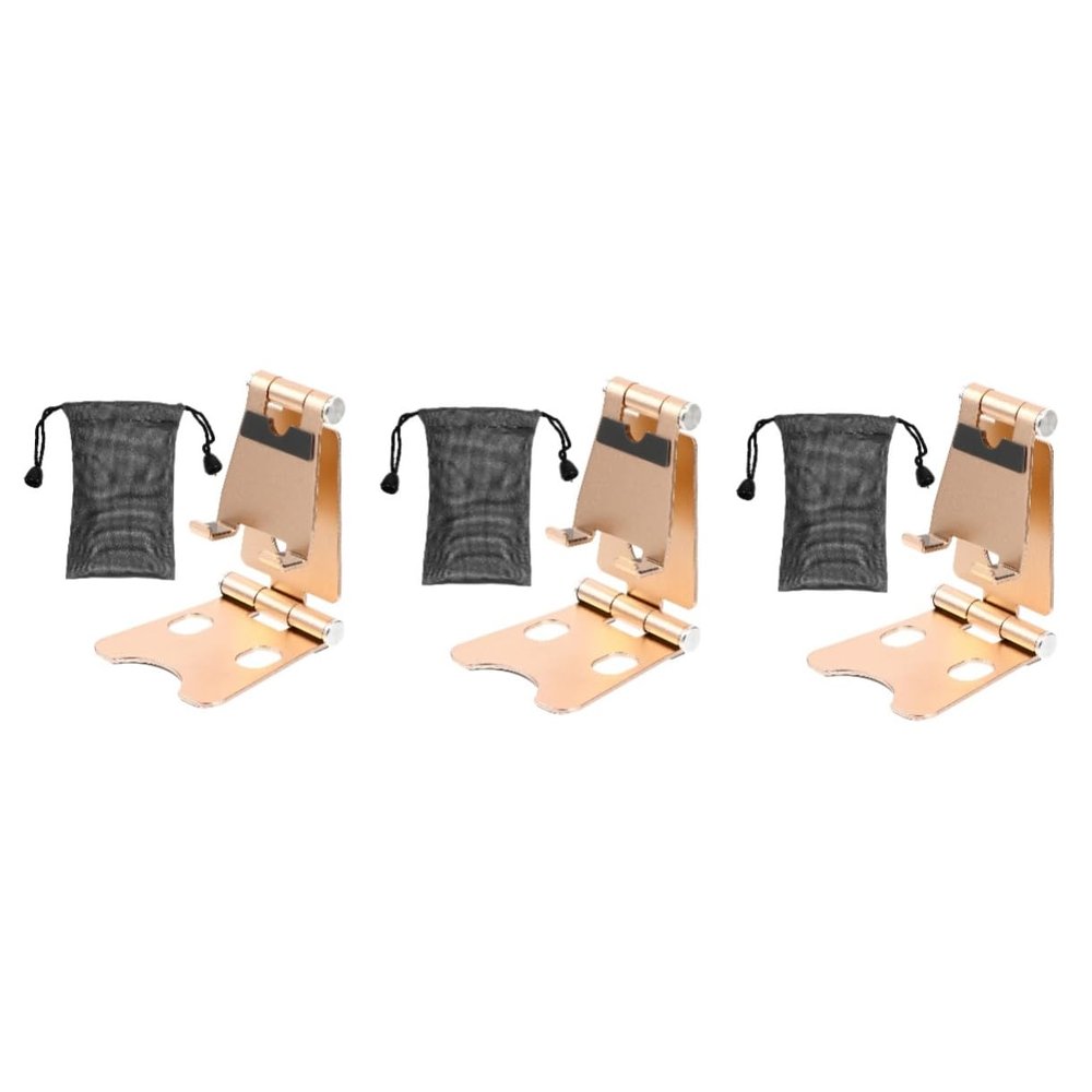 OSALADI 3pcs Aluminium Alloy Mini Cellphone Stand Portable Folding Tablet Holder for Smartphones and Tablets Compact Design for Easy Storage and Travel Versatile and Sturdy Support