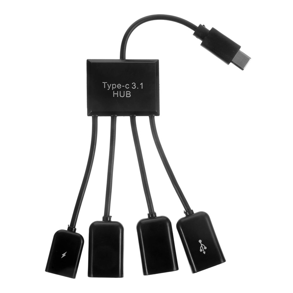 OSALADI 3 Sets 4 Ports Hub Extension Splitter Usbc to USB Adapter Multi-Port USB Charger for Laptop Pc Car Wall OTG No Driver Needed