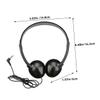 Homoyoyo Earphone Headset Headphones Wired Head Phones Noise Cancelling Headphones Comfortable Gaming Headphone Headphones for Women Black Headphones Musical Instrument Plastic Over-The-Ear view 2