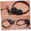Homoyoyo Earphone Headset Headphones Wired Head Phones Noise Cancelling Headphones Comfortable Gaming Headphone Headphones for Women Black Headphones Musical Instrument Plastic Over-The-Ear view 4