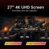KTC 27" 4K UHD 144Hz Gaming Monitor - Fast IPS Panel 160Hz 1ms GTG, HDR400 132% sRGB, HDMI2.1/DP1.4, VESA Mount, Height/Tilt/Pivot/Swivel Stand, Vertical Monitor Ideal for Gamers, Designers view 2