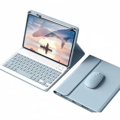 kaidisen Keyboard Case Mouse for iPad Air 11 inch M3/M2 (2025/2024)/ Air 10.9 inch 4th 5th Generation/Pro 11 inch 4th/3rd/2nd Gen Detachable Cute Color Keyboard Case,Mist Blue