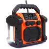 Bingxue Jobsite Radio Bluetooth Speaker, 30W IPX 66 Waterproof FM Clock Radio Portable with LED Lights, Anticollision FM Radios for Constrution Site/Outdoor/Fishing/Party/CampingOrange view 1