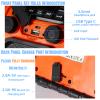 Bingxue Jobsite Radio Bluetooth Speaker, 30W IPX 66 Waterproof FM Clock Radio Portable with LED Lights, Anticollision FM Radios for Constrution Site/Outdoor/Fishing/Party/CampingOrange view 3