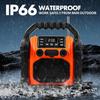 Bingxue Jobsite Radio Bluetooth Speaker, 30W IPX 66 Waterproof FM Clock Radio Portable with LED Lights, Anticollision FM Radios for Constrution Site/Outdoor/Fishing/Party/CampingOrange view 4