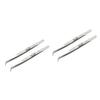 minkissy 4pcs Thickened Pointed Steel Tweezers Set Professional Tweezers Kit for Nail Jewelry Diy Manicure Piercing view 1