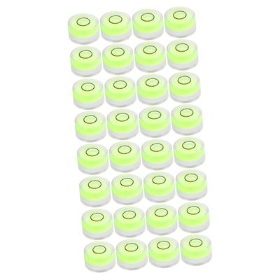 HOMSFOU 32pcs Wide Temp Range Circular Bubble Level Plastic Round Level Tool for Rv