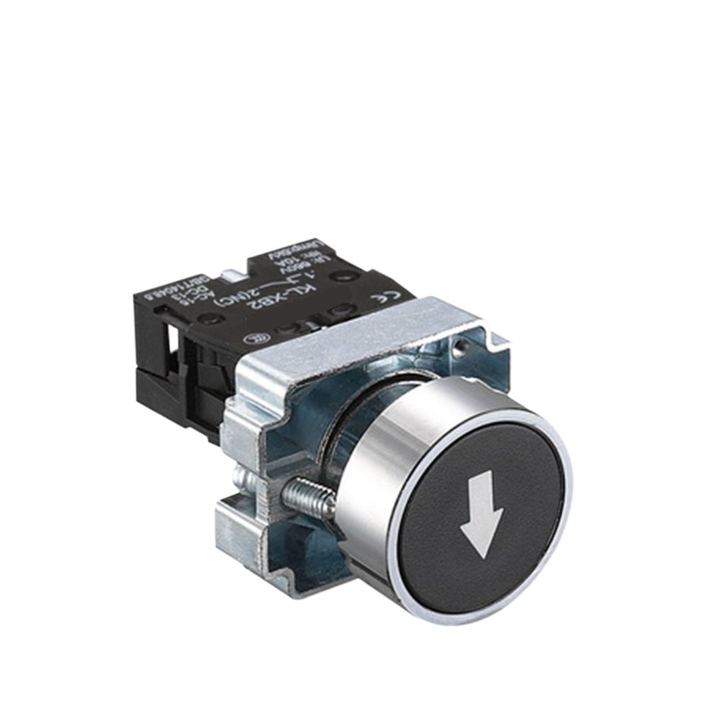 KKFAUS Button Switch self Reset XB2 Small Mushroom Head Emergency Stop 22mm knob Key Start inching Power on XB2-BS542 XB2-BA31 XB2-BA42 (Color : XB2-BA3351 Black)