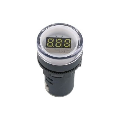 KKFAUS 22MM AC 60-500V Mini Voltage Meter AD16 AD16-22DSV Type LED Digital Display AC Voltmeter Indicator Light/Pilot Lamp 110V 220V (Color : White)