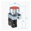 KKFAUS Button Switch self Reset XB2 Small Mushroom Head Emergency Stop 22mm knob Key Start inching Power on XB2-BS542 XB2-BA31 XB2-BA42 (Color : XB2-BC42 red) view 4