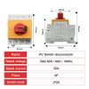 KKFAUS Din Rail Solar PV DC 4P 32A 1000V Rotating Handle Isolator Rotary Switch Disconnector for Solar Distribution Box (Color : EAPV-N324-Y) view 3
