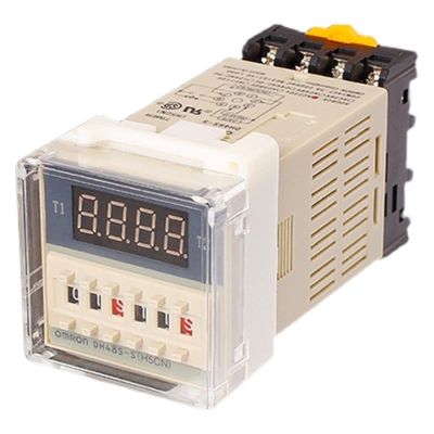 KKFAUS DH48S-2Z H5CN 0.01s-99H99M Digital Timer Relay On Delay 8 Pins SPDT 2 Groups Contacts Delay DC12V DC24V AC110V AC220V (Size : Dc12v)