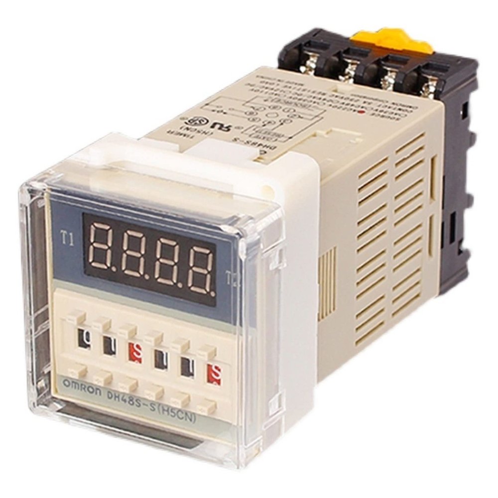 KKFAUS DH48S-2Z H5CN 0.01s-99H99M Digital Timer Relay On Delay 8 Pins SPDT 2 Groups Contacts Delay DC12V DC24V AC110V AC220V (Size : Dc12v)