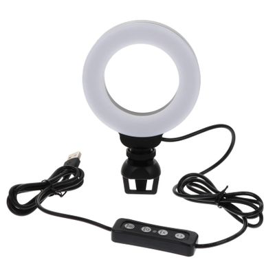 Hemoton 2pcs Adjustable Led Ring Light for Video Conferencing and Photography Portable Webcam Light Clip for Remote Work Streaming and Interviews