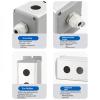 KKFAUS Metal Aluminum Pushbutton Industrial Home Control Switch Box 16mm 19mm 22mm 1/2/3/4/5/6 Holes 45 * 45mm 45 * 65mm (Color : 2Hole, Size : 22mm 45x65mm) view 4